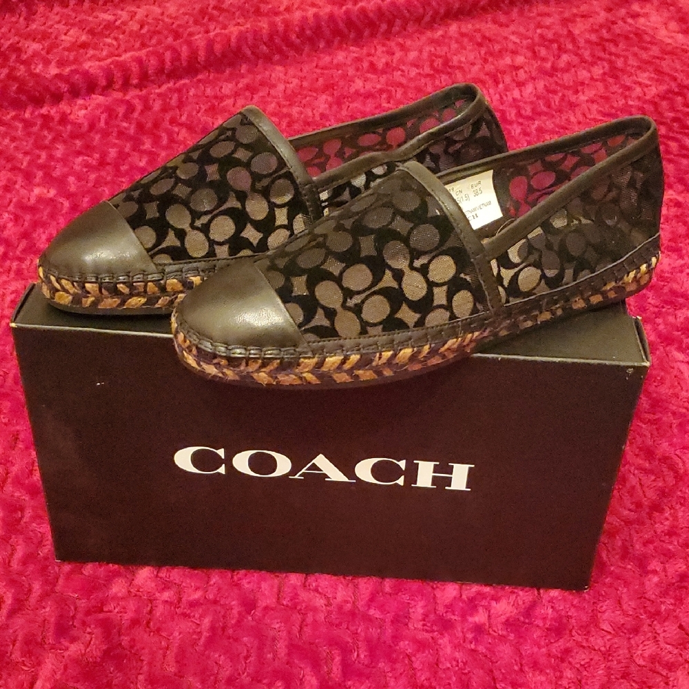 Coach Women's Black Slip-On Shoes
